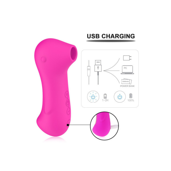 Stimulateur clitoridien par une vibration par membrane  USB Fushia 